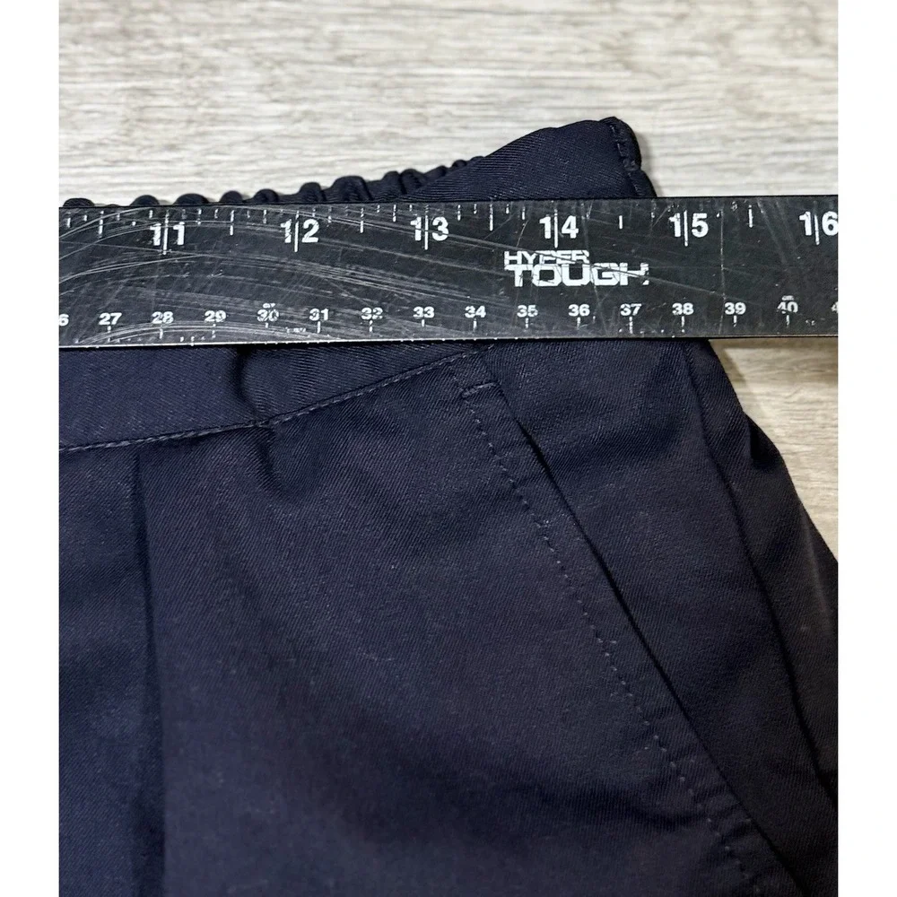 Polo Ralph Lauren Pleated Stretch Twill Trousers Mens 32x33 Navy Blue Drawstring